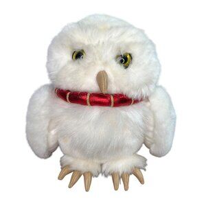Harry Potter Hedwig Plush Stuffed Animal 8" Snowy Owl With Red Scarf